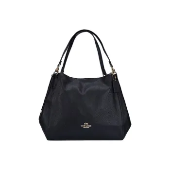 COACH Hallie Cow Leather Handbag Regular Women's Black