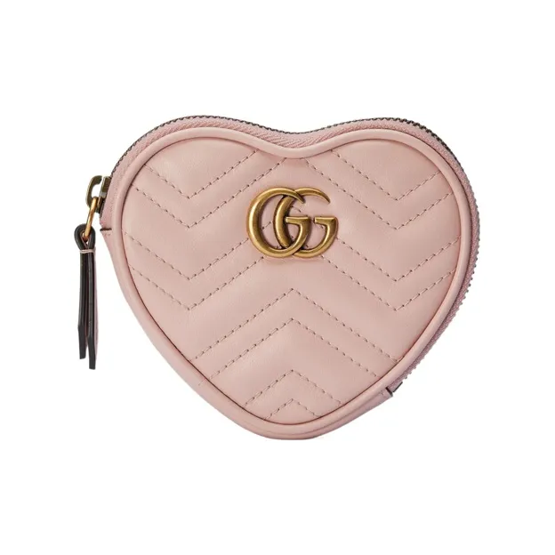 GUCCI Leather Coin Purse Women's Pink-1