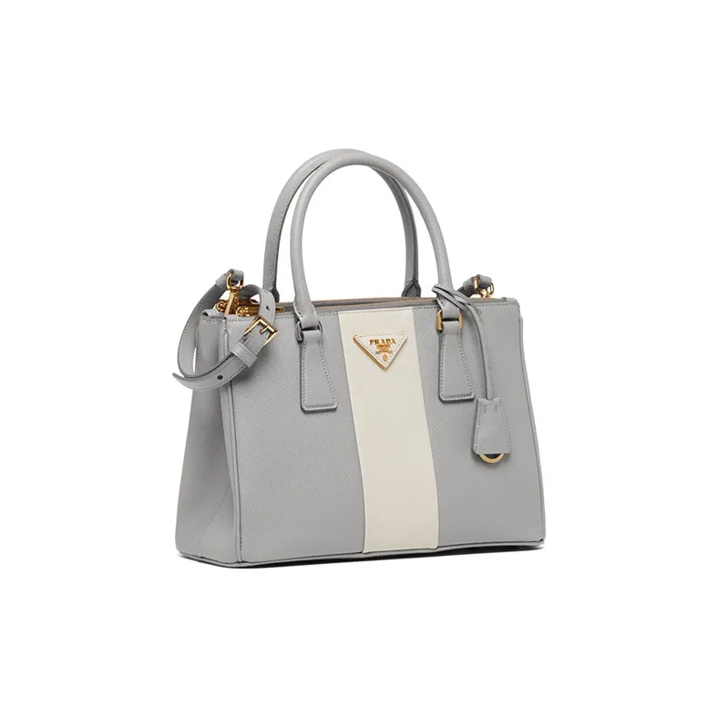 PRADA Saffiano Leather Shoulder Bag Crossbody Bag Handbag Medium Size Women's Cloudy Turquoise Pink-1