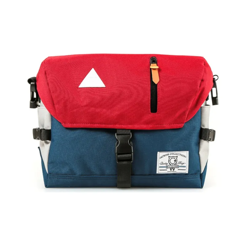 ACROSS Oxford Water Repellent Messenger Bag, Commute Bag, Crossbody Bag Regular Unisex Multicolor-26