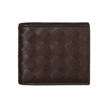 Bottega Veneta Leather Wallet Men's Dark Chocolate