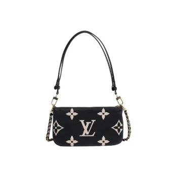 LOUIS VUITTON Multi Pochette Monogram Empreinte Bi color Black