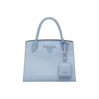 PRADA Monochrome Leather Shoulder Bag Crossbody Bag Regular Women's Interstellar Blue