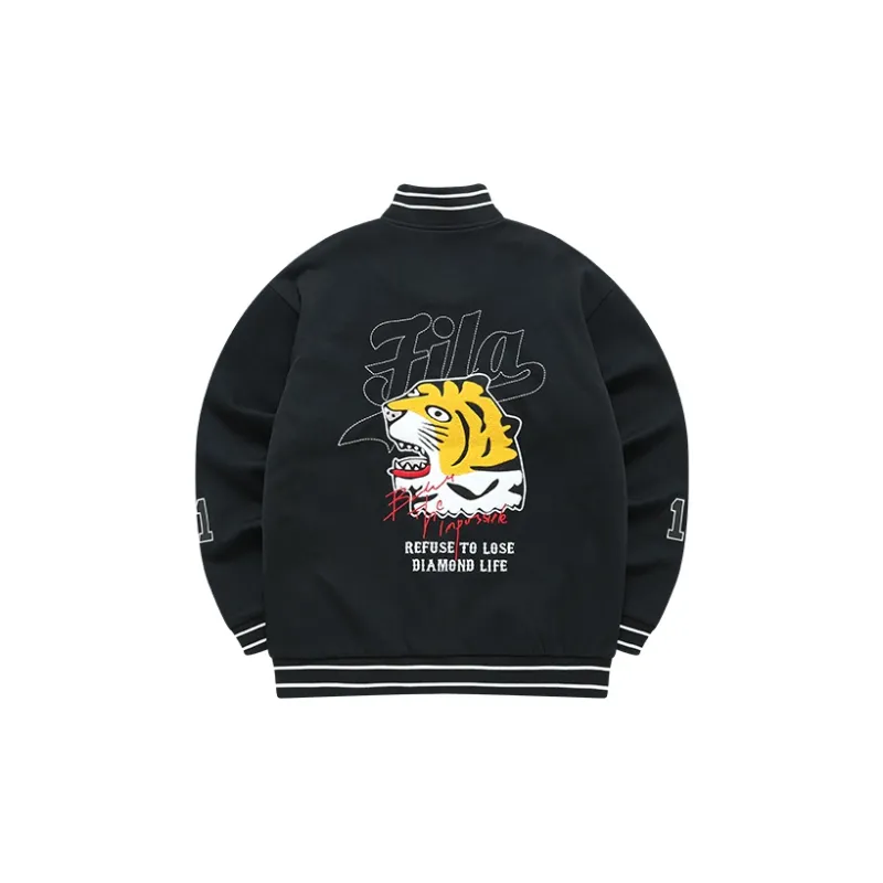 FILA FUSION BASEBALL Series Jacket Men's Pitch Black-1