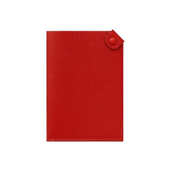 HERMES Tarmac Chamkila Goat Skin Clutch Card Holder Passport Holder Women's S3 Rouge De Coeur Heart Red