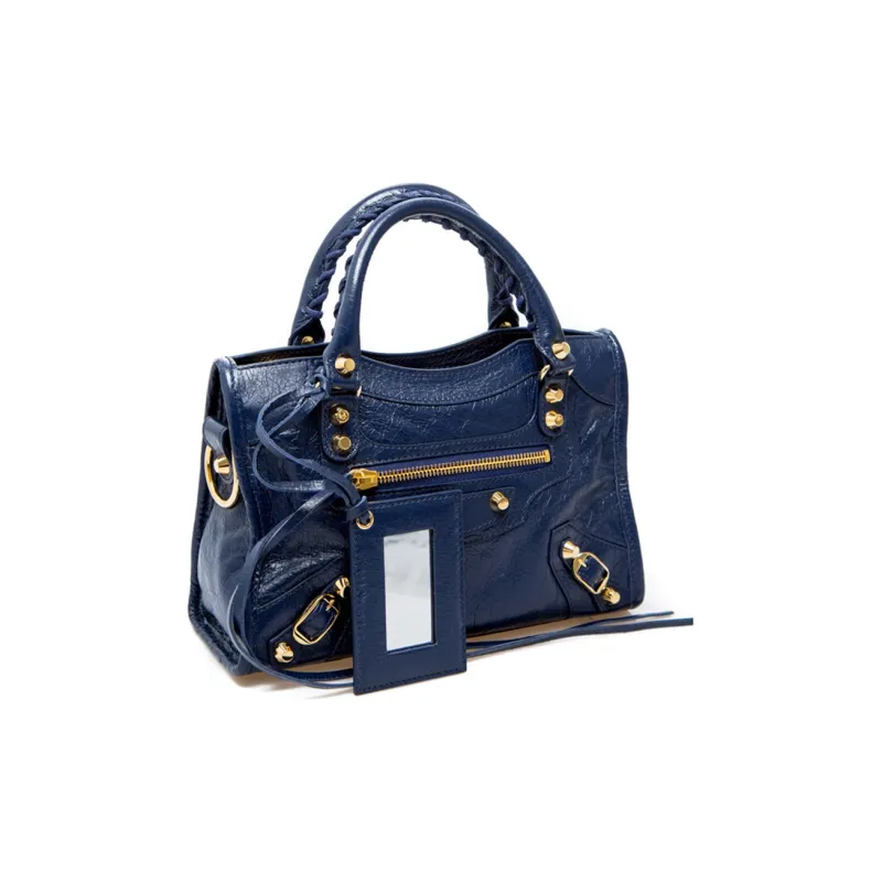 Balenciaga Sheepskin Handbag Mini Women's Blue-1