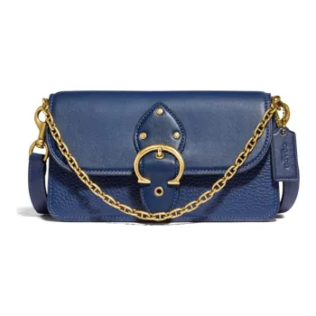 COACH Beat Leather Lipstick Bag Handbag Shoulder Bag Crossbody Bag Mini Women's Royal Blue