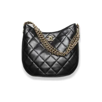 CHANEL Sheepskin Tote Bag, Shopping Bag, Chain Bag, Shoulder Bag, Crossbody Bag Women's Black