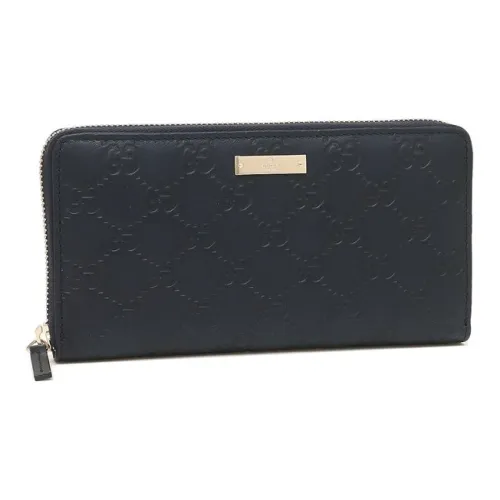 gucci Zumi Cow Leather Wallet Men's Dark Blue