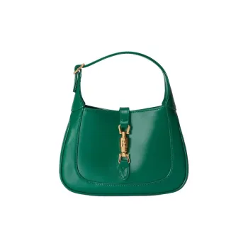 GUCCI Jackie 1961 Leather Crescent Shoulder Bag Shoulder Bag, Crossbody Bag Women's Emerald Green