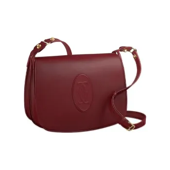 CARTIER CARNASSIÈRE Calfskin Crossbody Bag, Shoulder Bag Medium Size Women's Burgundy