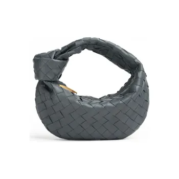 Bottega Veneta JODIE Cow Leather Dumpling Bag Clutch Regular Women's Gray