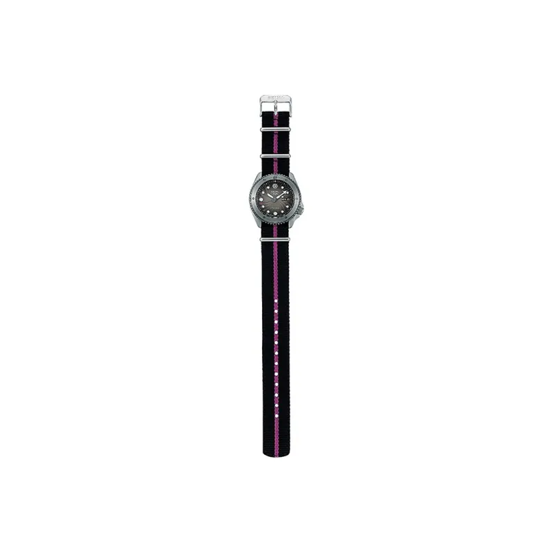 SEIKO Naruto Boruto Collection Automatic Mechanical Movement Nylon Strap Watch Unisex Black Dial SBSA087-2