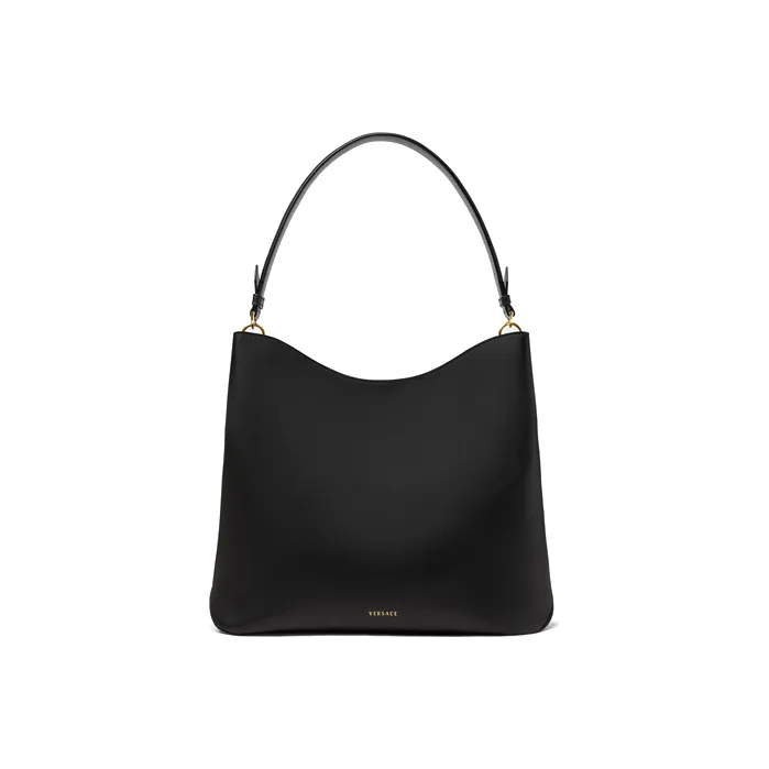 FANSIZHE Virtus Cow Leather One Shoulder Handbags Large Size Women's Black-2