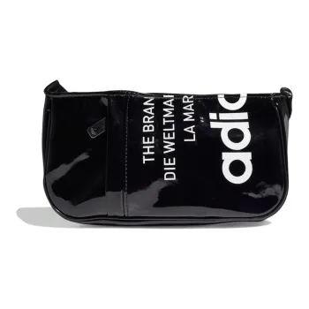 Adidas Originals Patent Leather Shoulder Bag, Clutch, Handbag, Shoulder Bag Unisex Black