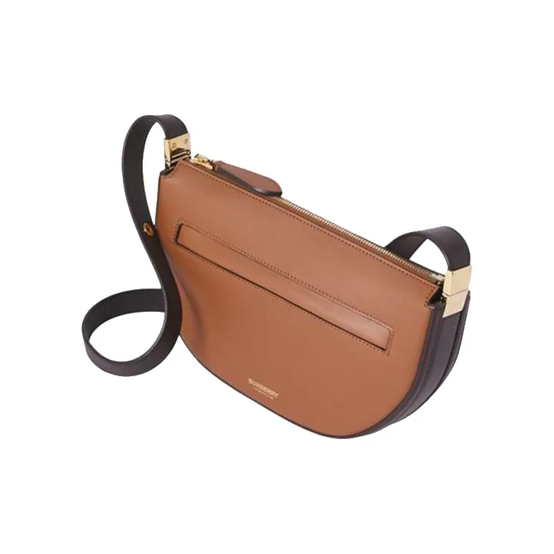 Burberry Olympia Leather Shoulder Bag Crescent Bag Handbag Shoulder Bag Crossbody Bag Mini Women's Brown-4