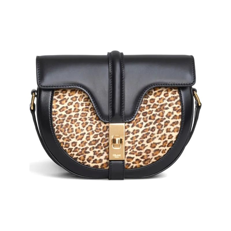 CELINE 16 Cow Leather Shoulder Bag Small Size Women's Natural Color-0