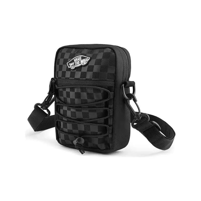 Vans Polyester Shoulder Bag, Crossbody Bag Regular Women's Black Subtle Texture-1