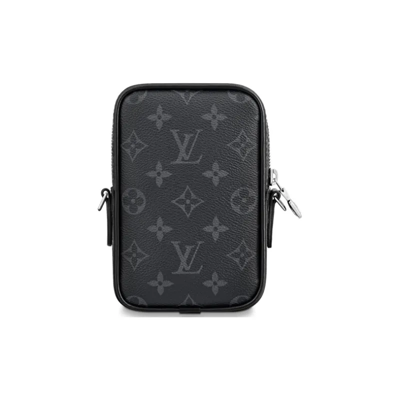 LOUIS VUITTON Danube Coated Canvas Shoulder Bag Crossbody Bag Regular Men's Black-2