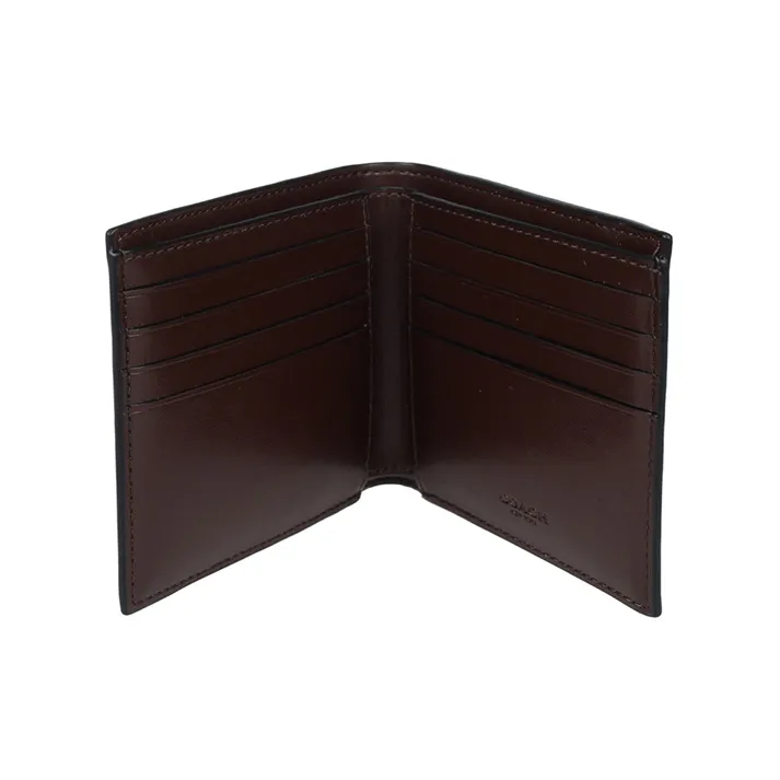COACH Billfold Wallet Artificial Leather Clutch Wallet Men's Monogram Dark Brown-4