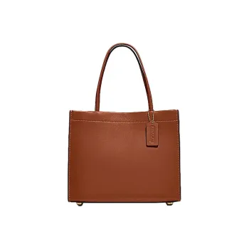 COACH Cashin Leather TOTE Bag, Shopping Bag, Handbag, Crossbody Bag Trumpets Women's Brown