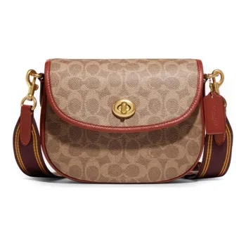 Coach Willow Monogram Print Saddle Bag