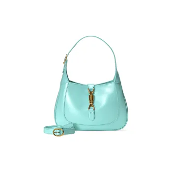 GUCCI Jackie 1961 Leather Crescent Shoulder Bag Shoulder Bag Women's Peacock Blue