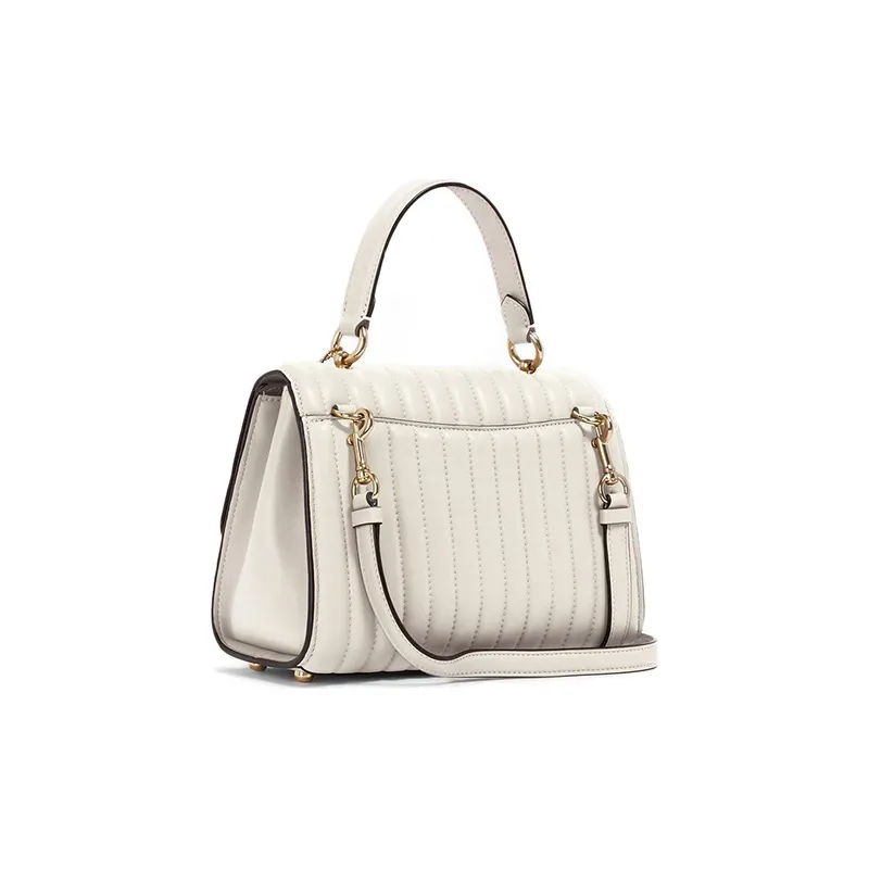 COACH Leather Shoulder Bag Crossbody Bag Handbag Medium Size Women's White-1