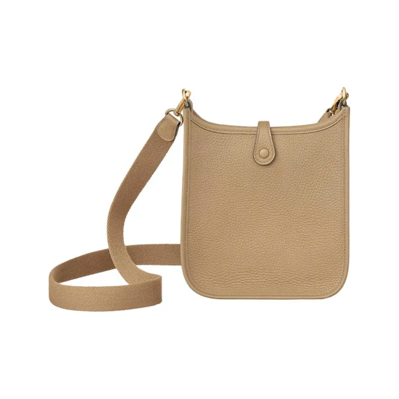 HERMES Evelyne Taurillon Clemence Leather Shoulder Bag, Crossbody Bag Mini Women's S2 Trench Coat Beige-1
