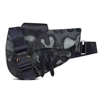 DIOR PETER DOIG Collaboration Denim Saddle Bag, Sling Bag Men's Camouflage