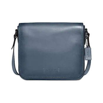 COACH Gotham Leather Messenger Bag, Shoulder Bag, Crossbody Bag Medium Size Men's Blue Gray