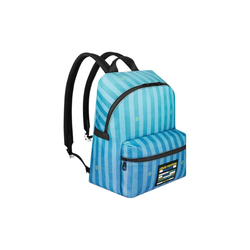 LOUIS VUITTON Discovery Backpack Damier Stripes Gradient Blue-1