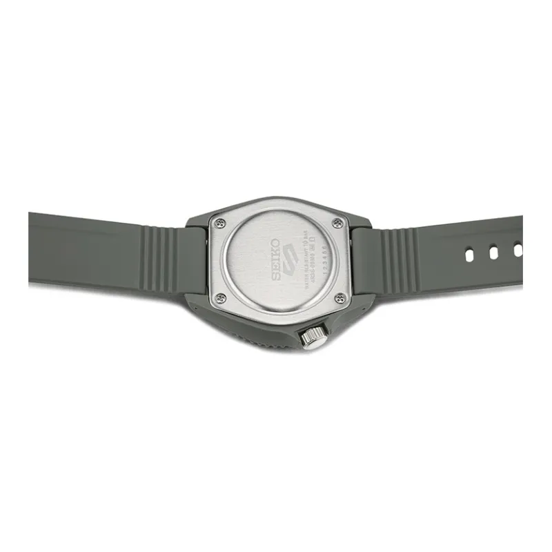 SEIKO Automatic Mechanical Movement Silicone Strap Watch Men's Watches Gray Dial-3