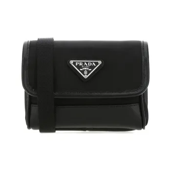 PRADA Re Nylon Nylon Fabric Shoulder Bag Crossbody Bag Men's Black