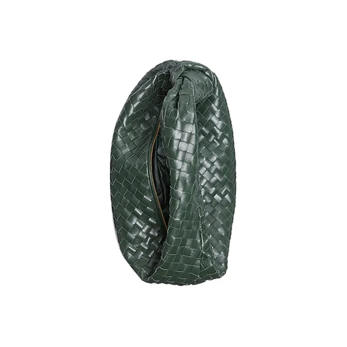 Bottega Veneta Sheepskin Portable Crossbody Bag Shoulder Bag Women's Dark Green-1