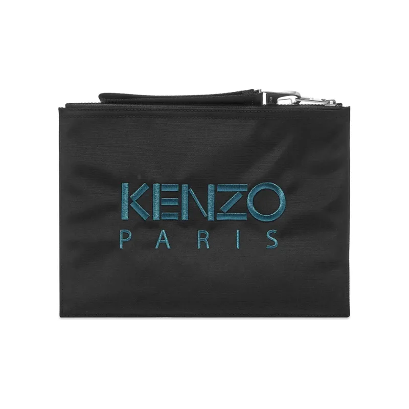 KENZO Classic Tiger Head Nylon Clutch Regular Men's Black-1