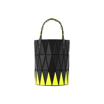 ISSEY MIYAKE PVC Clutch Handbag Small Size Women's Yellow Black Multicolor
