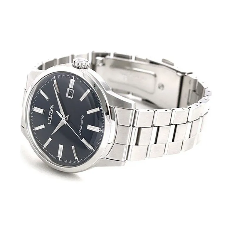 CITIZEN Ecology Drive Collection Automatic Mechanical Movement Stainless Steel Strap Watch Men's Watches Black Dial-2