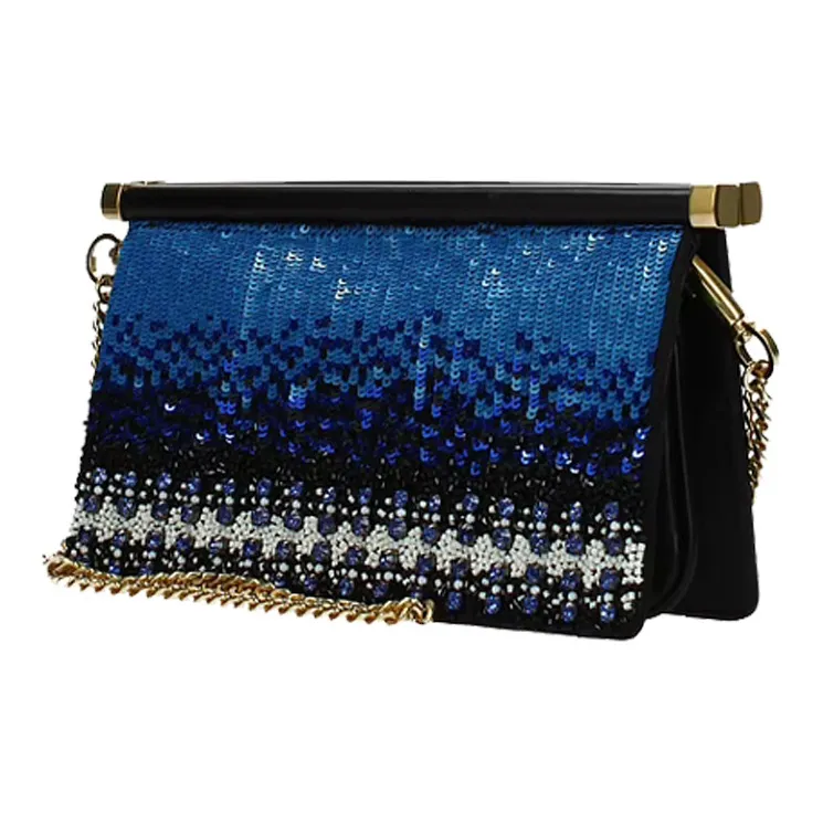 Valentino Leather Clutch Regular Women's Blue-1