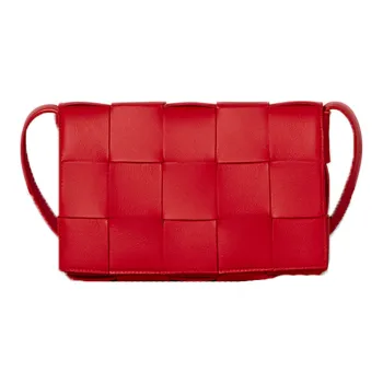 Bottega Veneta CASSETTE Pillow Bag Sheepskin Shoulder Bag, Crossbody Bag Women's Bright Red