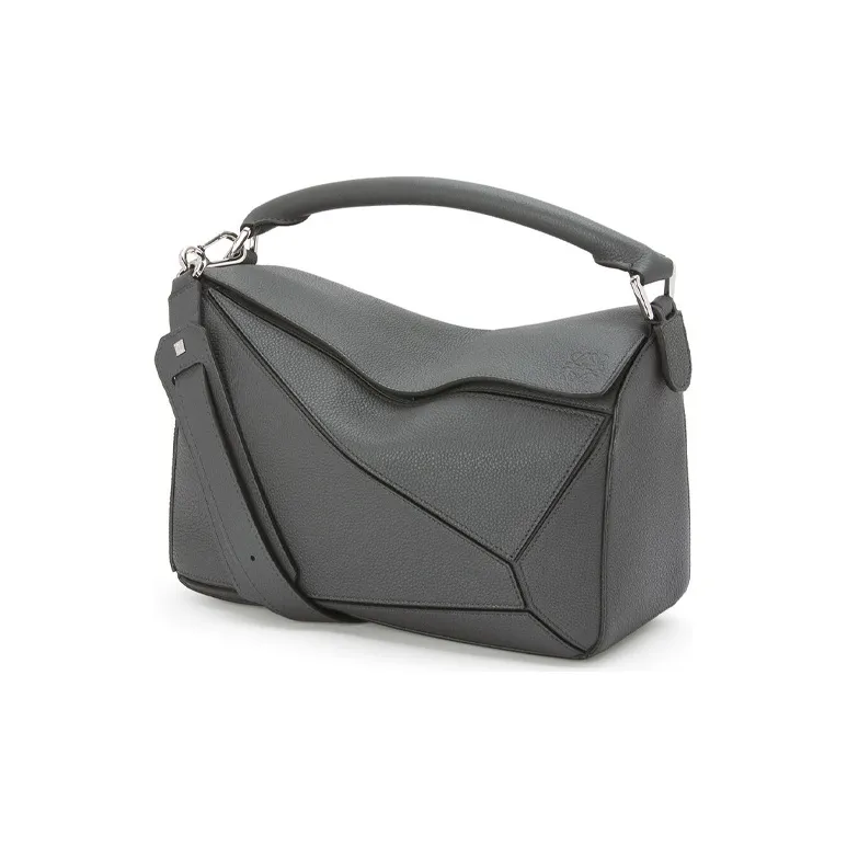 LOEWE Puzzle Calfskin Geometric Bag Puzzle Bag Handbag Shoulder Bag Crossbody Bag Regular Women's Anthracite Gray-0