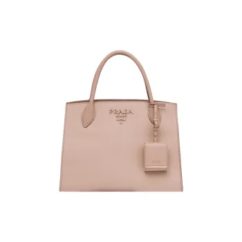 PRADA Monochrome Leather Handbag Shoulder Bag Crossbody Bag Women's Pink