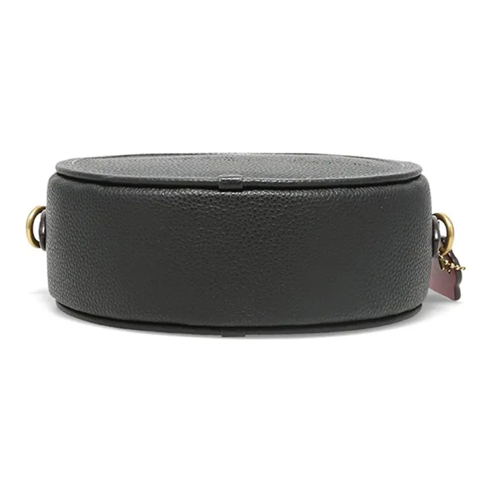 COACH Kia Pebbled Leather Cylinder Bag, Shoulder Bag, Handbag, Crossbody Bag Women's Black-3