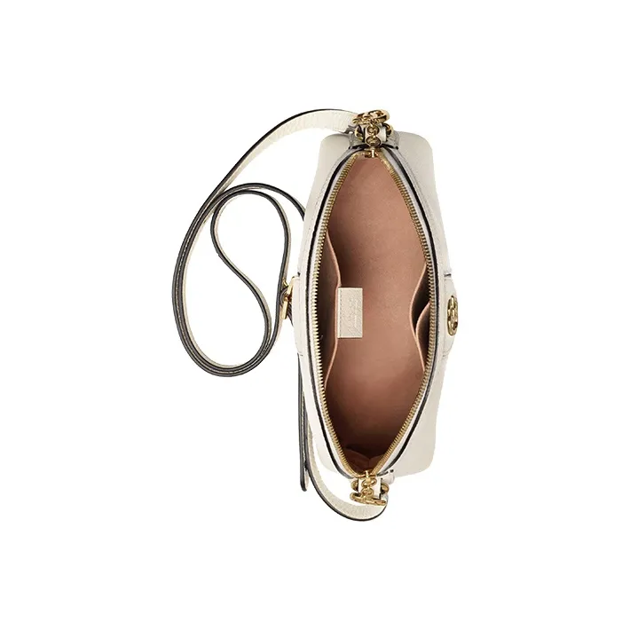 GUCCI Ophidia Leather Dome Bag Crossbody Bag Shoulder Bag Women's White-4
