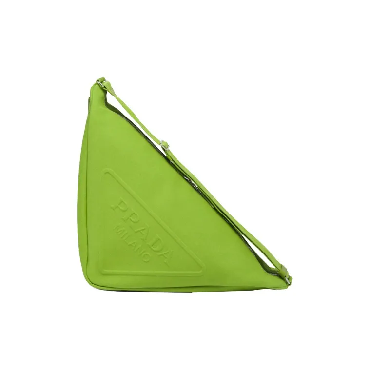 PRADA Canvas Triangle Bag Fern Green-0