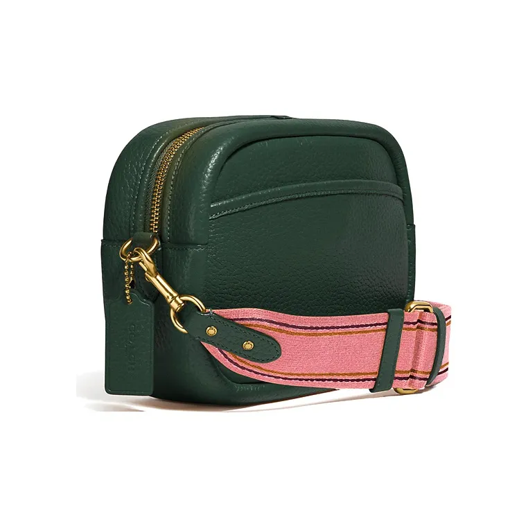 COACH Camera Pebbled Leather Camera Bag Shoulder Bag Crossbody Bag Regular Women's Forest Green-1