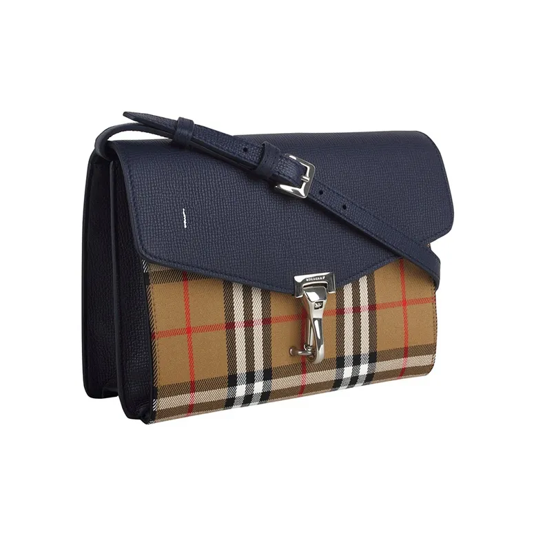 Burberry Canvas With Leather Messenger Bag Shoulder Bag Crossbody Bag Regular Women's Blue-1