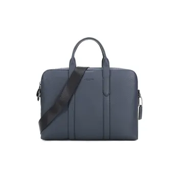 COACH Metropolitan Cow Leather Laptop Bags Briefcase Shoulder Bag Crossbody Bag Handbag Men's Blue