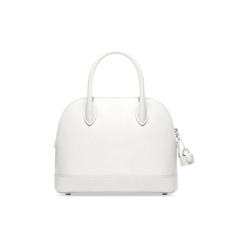 Balenciaga Ville Cow Leather Handbag Small Size Women's White-1