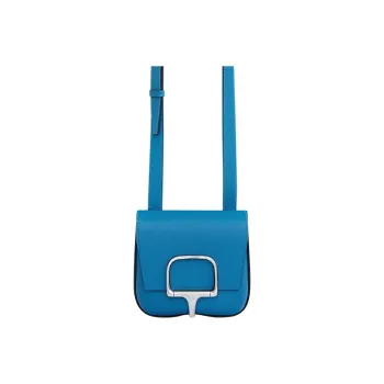HERMES Della Cavalleria Epsom Calfskin Shoulder Bag Backpack Women's 7Q Mykonos Greek Blue